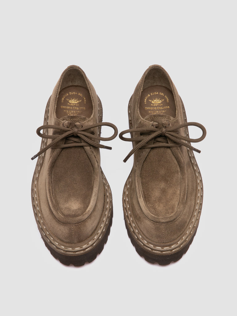 BLOSSOM 001 - Brown Suede Derby Shoes