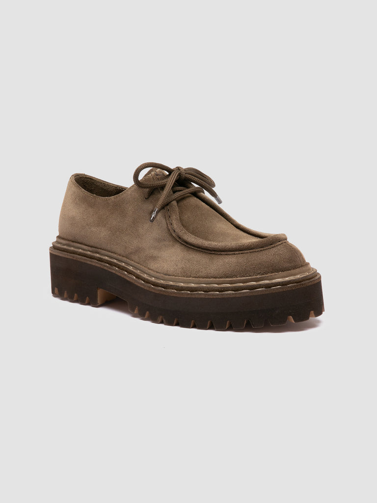 BLOSSOM 001 - Brown Suede Derby Shoes