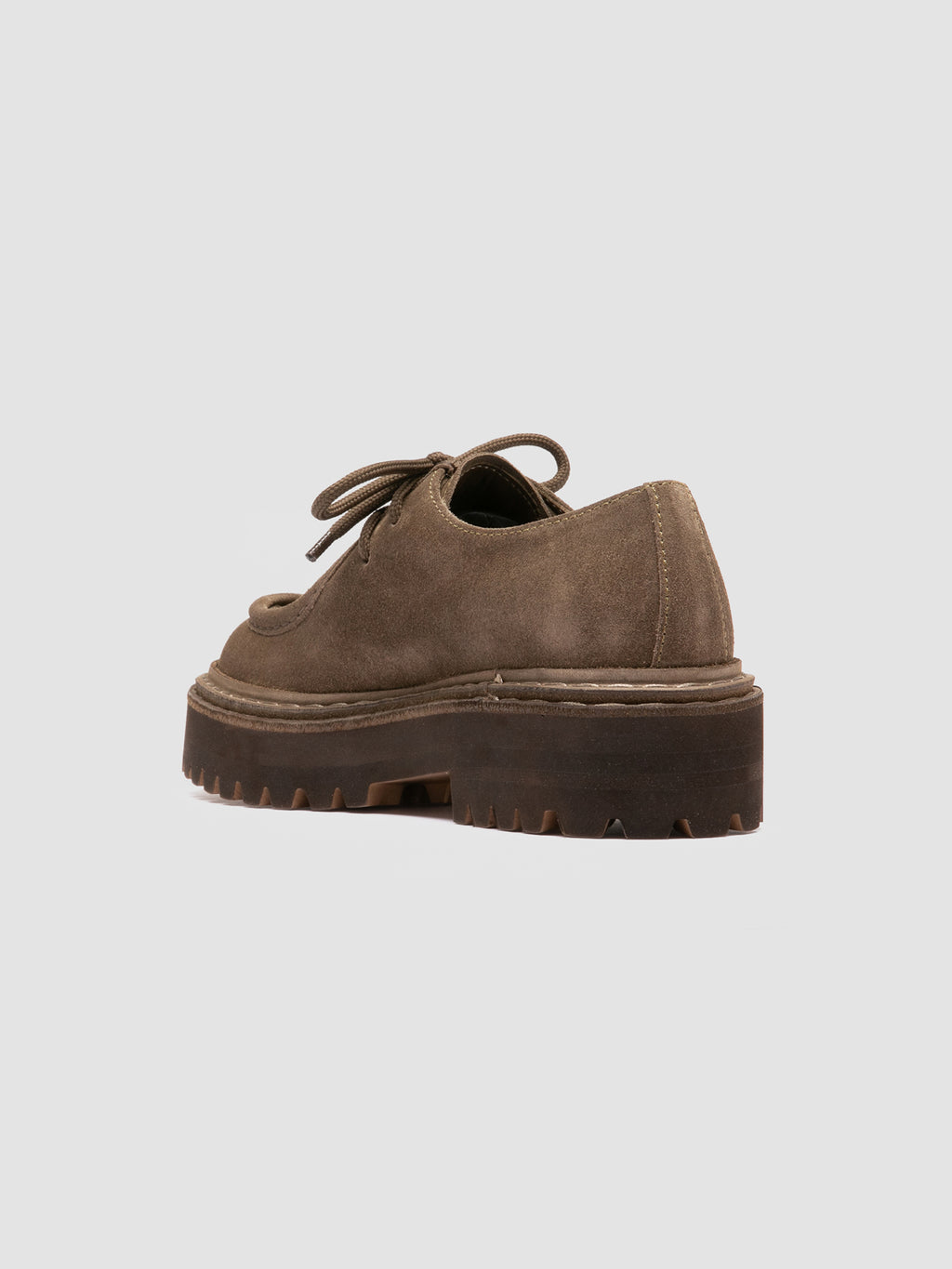 BLOSSOM 001 - Brown Suede Derby Shoes - image 4,side view