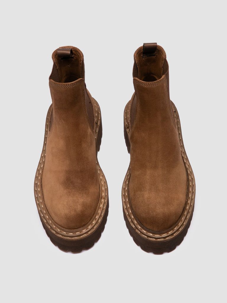 BLOSSOM 003 - Brown Suede Chelsea Boots