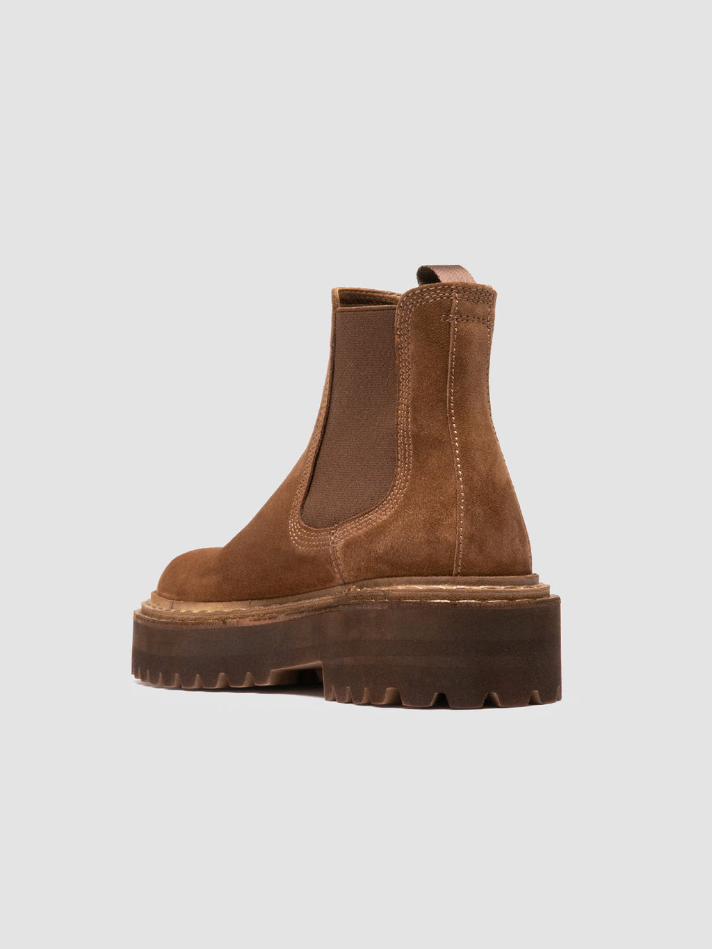 BLOSSOM 003 - Brown Suede Chelsea Boots