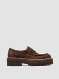 BLOSSOM 015 - Brown Suede Penny Loafers - thumb image 1,side view