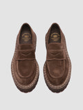 BLOSSOM 015 - Brown Suede Penny Loafers - thumb image 2,side view
