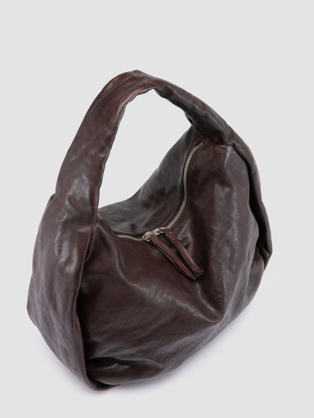 BOLINA 048 - Brown Leather Shoulder Bag - image 2,side view