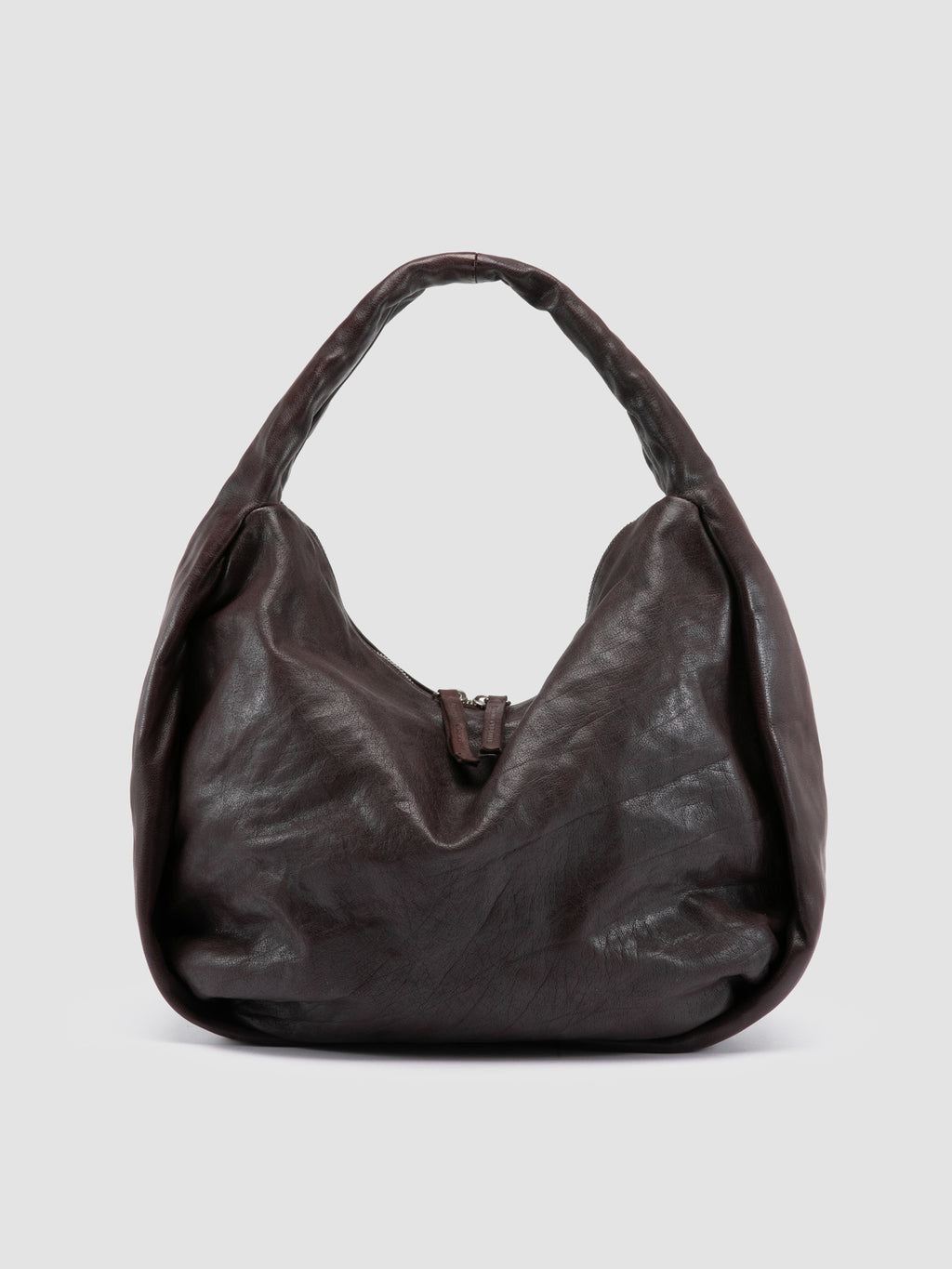BOLINA 048 - Brown Leather Shoulder Bag - image 4,side view
