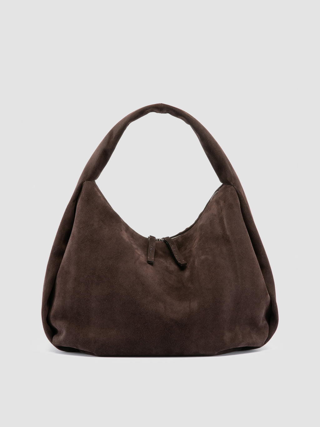 BOLINA 048 - Brown Suede Shoulder Bag - image 1,side view
