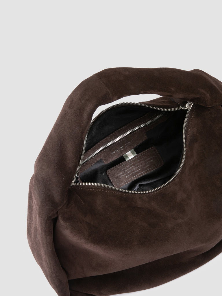 BOLINA 048 - Brown Suede Shoulder Bag