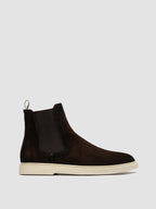 BONES 014 - Braune Chelsea-Stiefel aus Wildleder