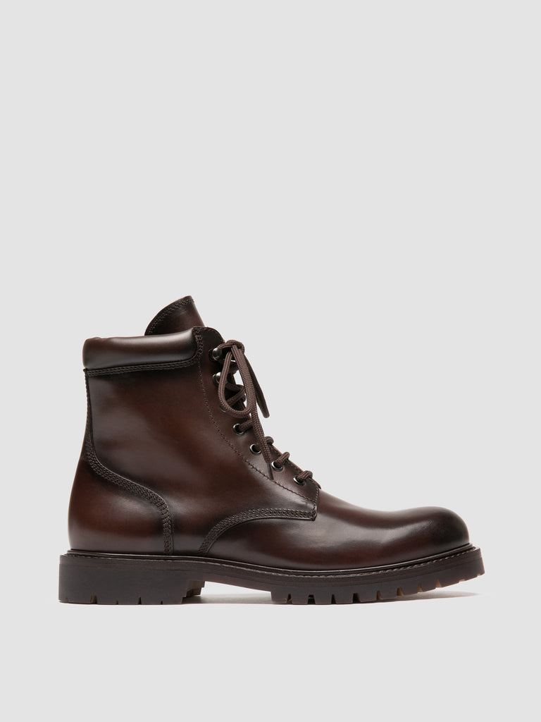 BOSS 002 - Brown Leather Lace Up Boots