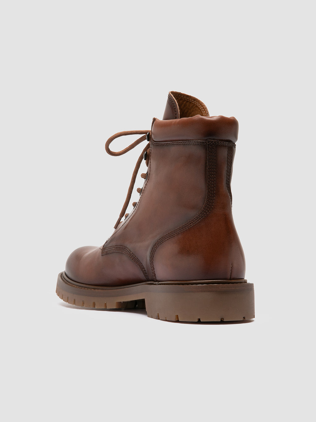 BOSS 002 - Brown Leather Lace Up Boots Officine Creative - 4