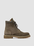 BOSS 002 - Grüne Schnürstiefel aus Wildleder
