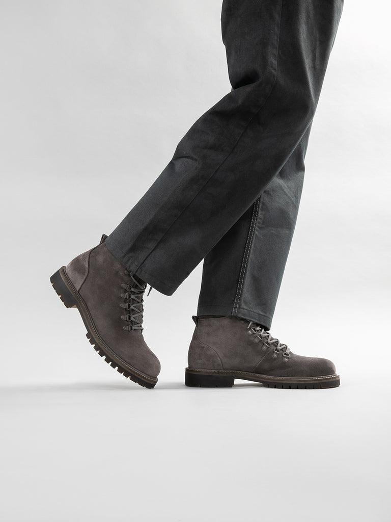 BOSS 003 - Brown Suede Lace Up Boots