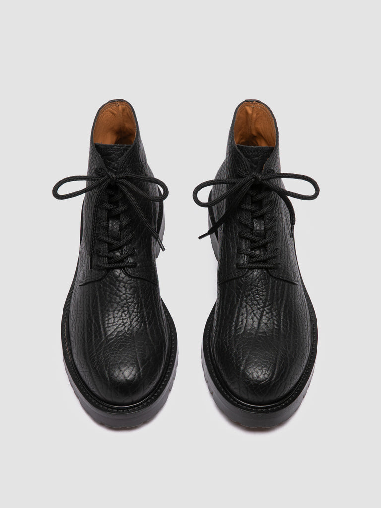 BOSS 011 - Black Leather Lace-up Boots