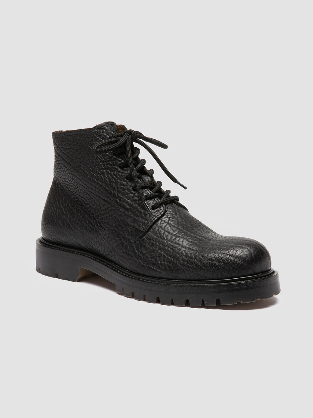 BOSS 011 - Black Leather Lace-up Boots Men Officine Creative - 3