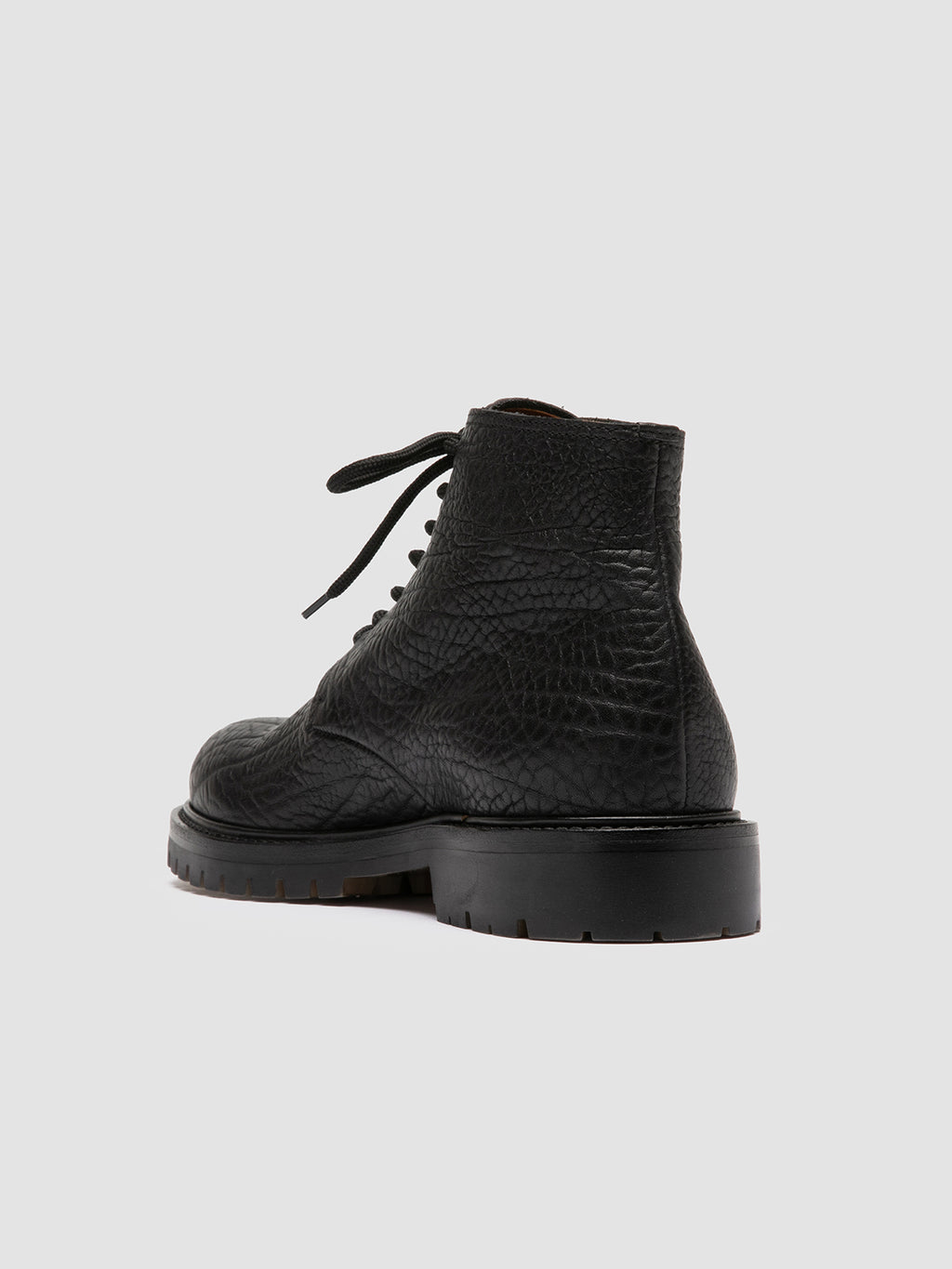 BOSS 011 - Black Leather Lace-up Boots Men Officine Creative - 4
