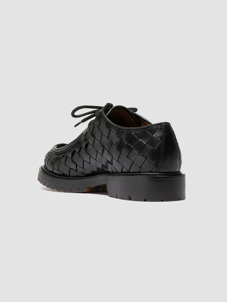 BOSS 015 - Black Leather Derby Shoes Officine Creative - 4