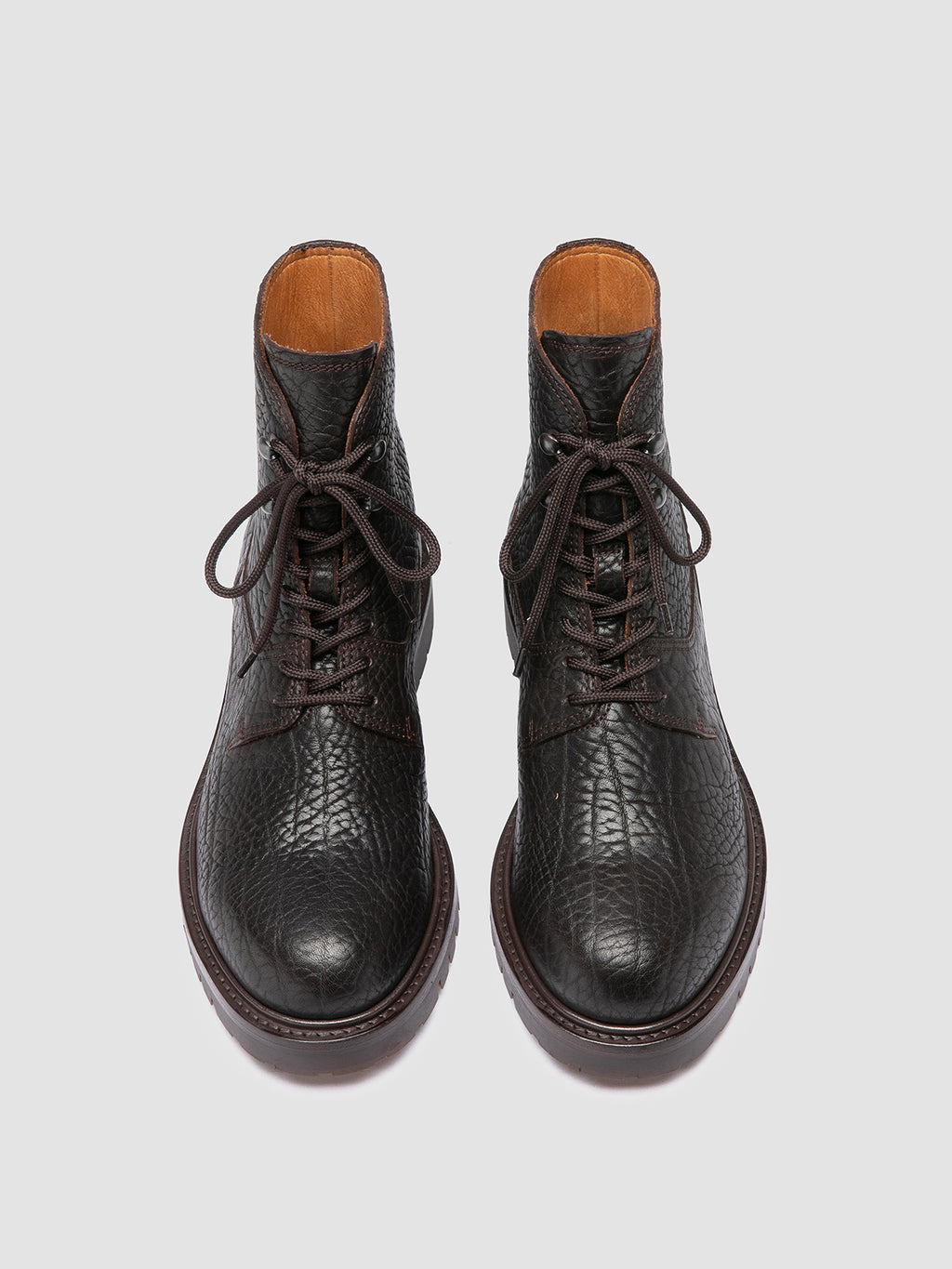 BOSS 017 - Brown Leather Lace-Up Boots Officine Creative - 2