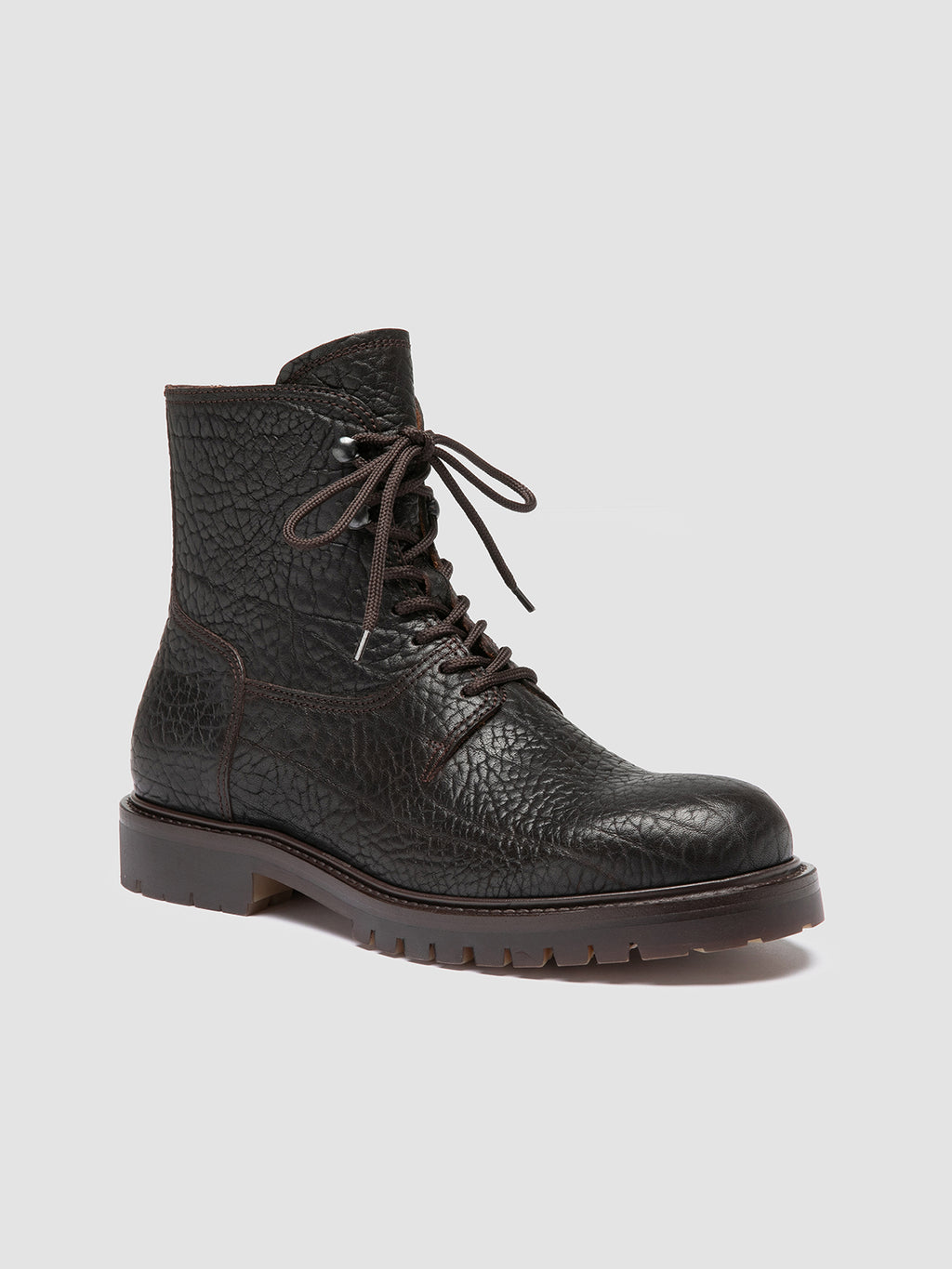 BOSS 017 - Brown Leather Lace-Up Boots Officine Creative - 3