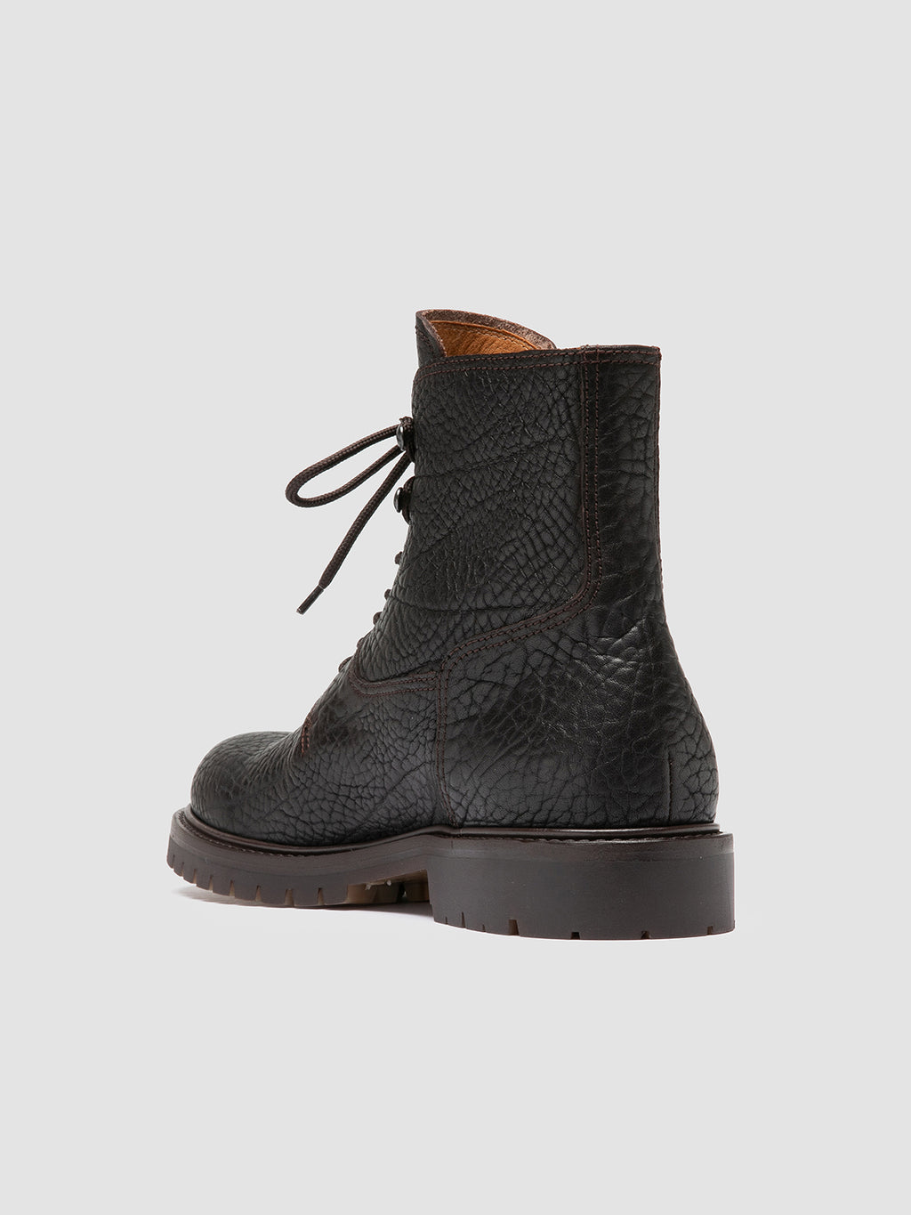 BOSS 017 - Brown Leather Lace-Up Boots Officine Creative - 4