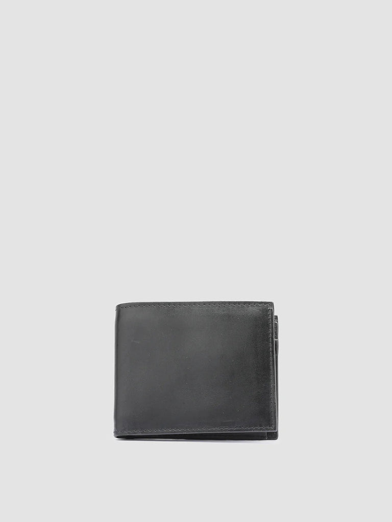 BOUDIN 02 - Black Leather Bifold Wallet