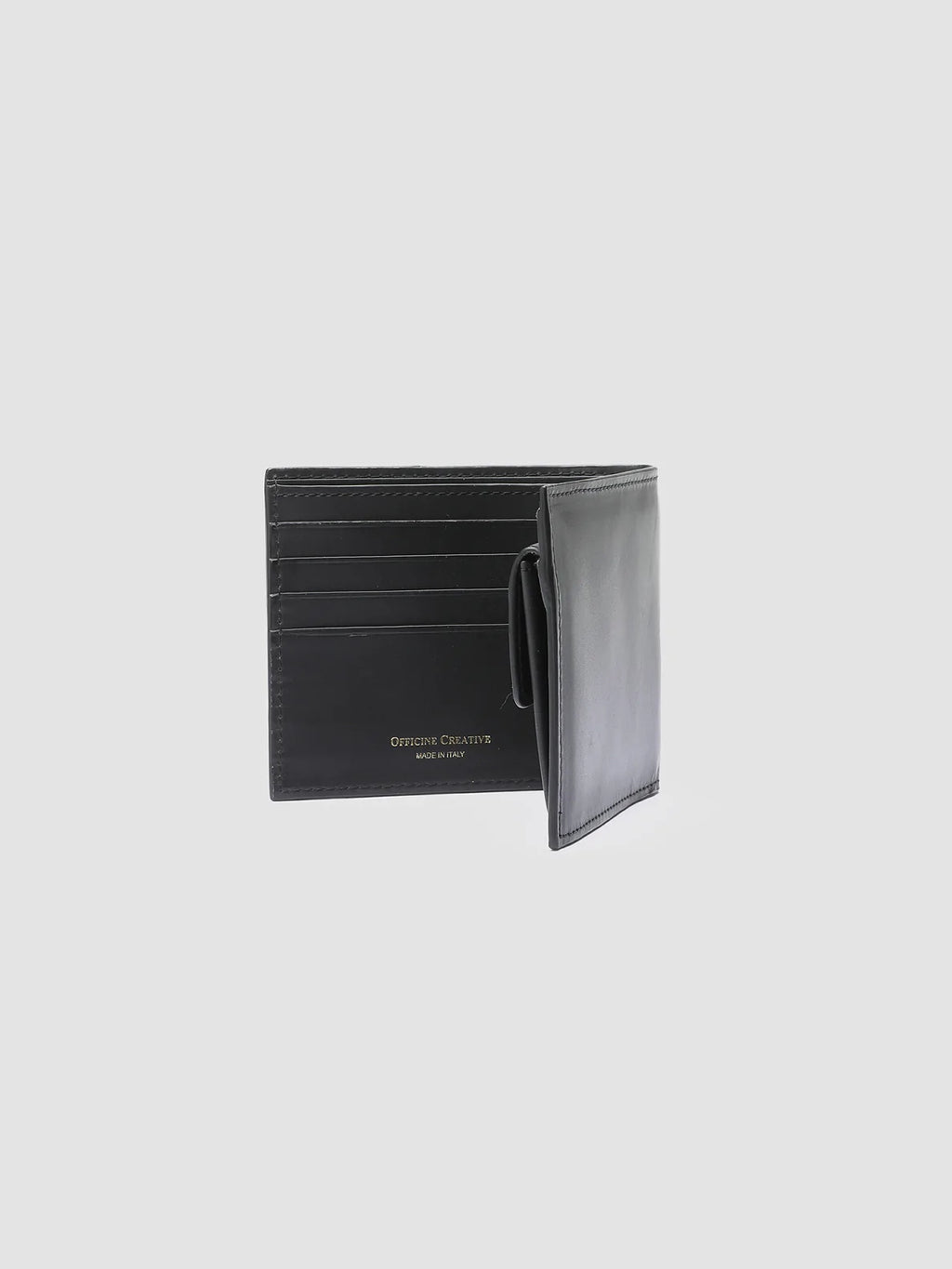 BOUDIN 02 - Black Leather Bifold Wallet Officine Creative - 3