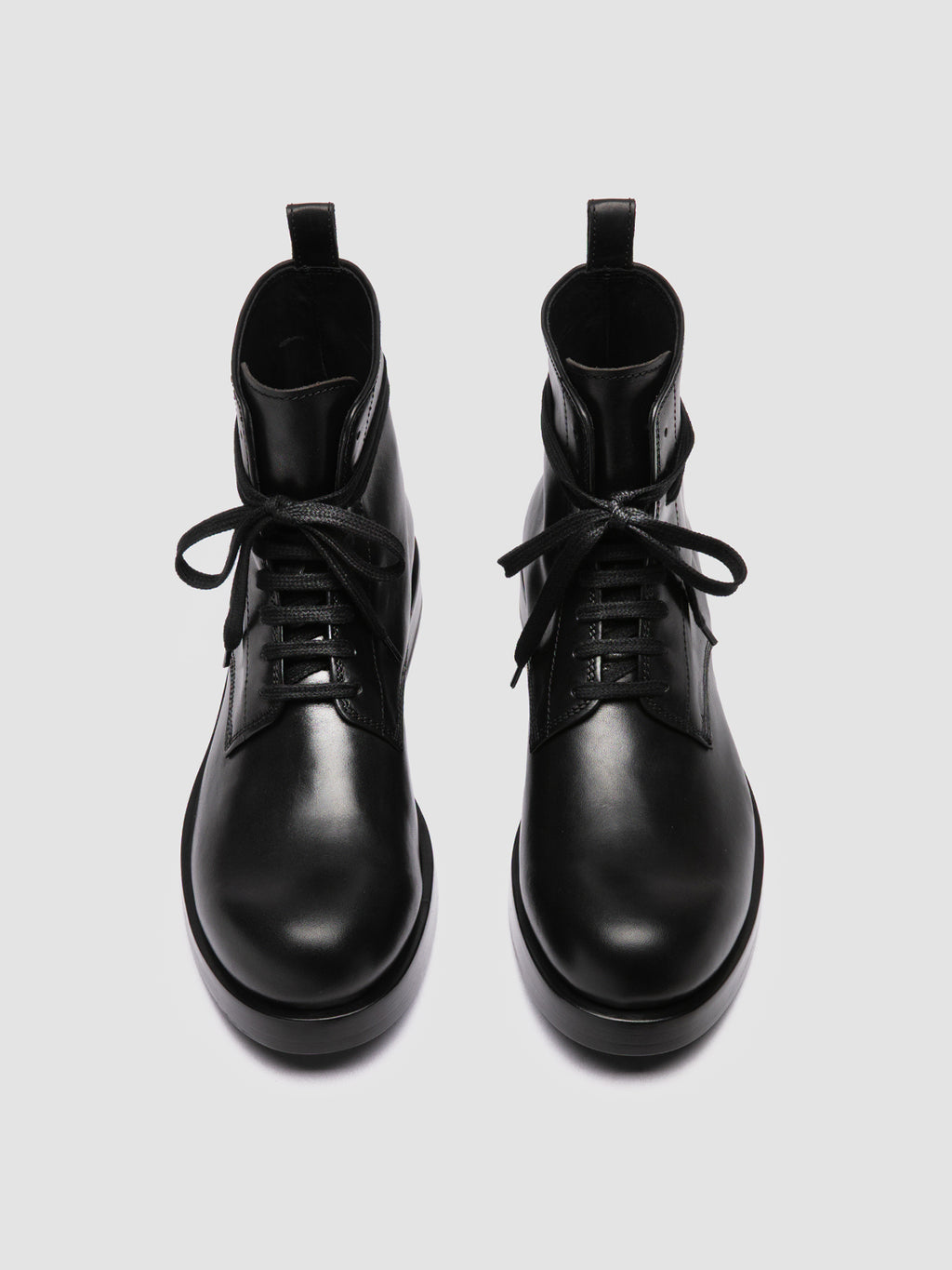 BULLA 002 - Black Leather Lace-up Boots Officine Creative - 2