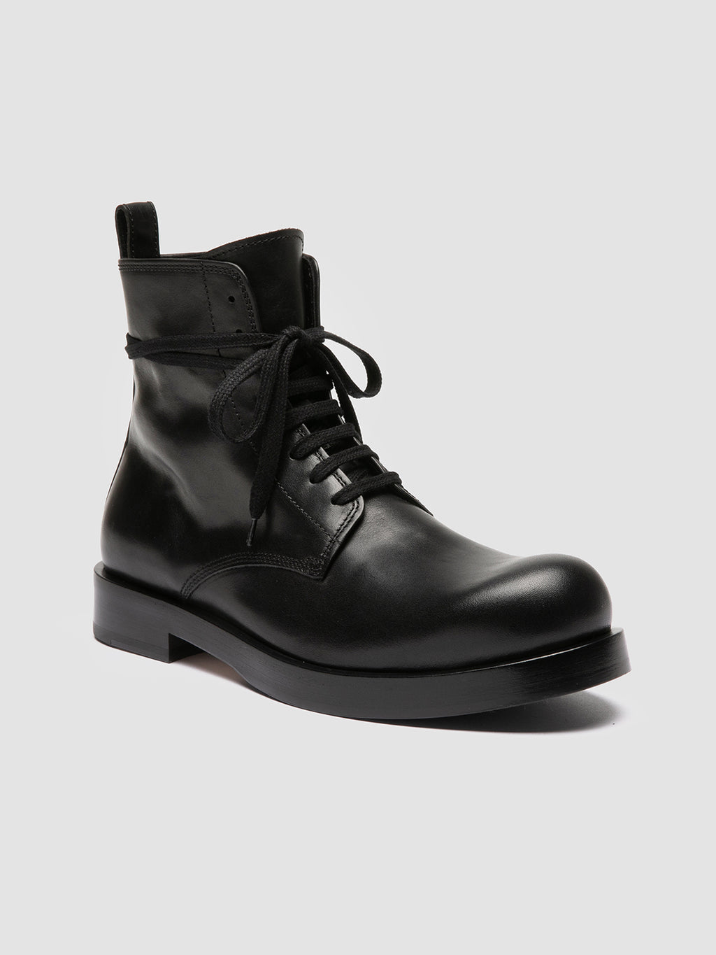 BULLA 002 - Black Leather Lace-up Boots Men Officine Creative - 3