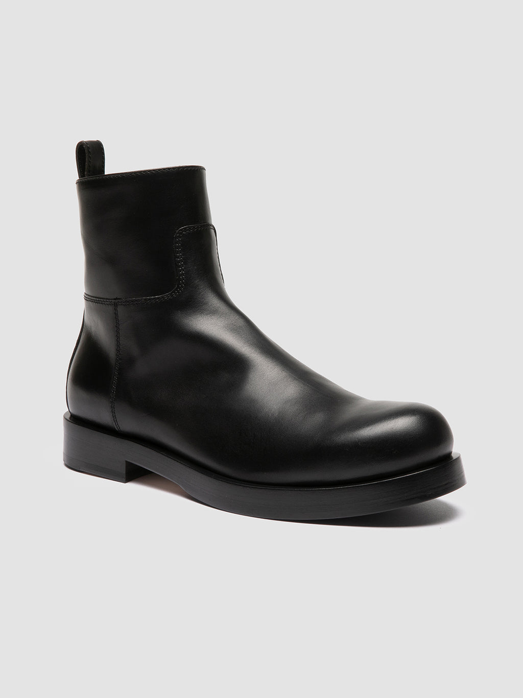 BULLA 003 - Black Leather Zipped Boots Officine Creative - 3