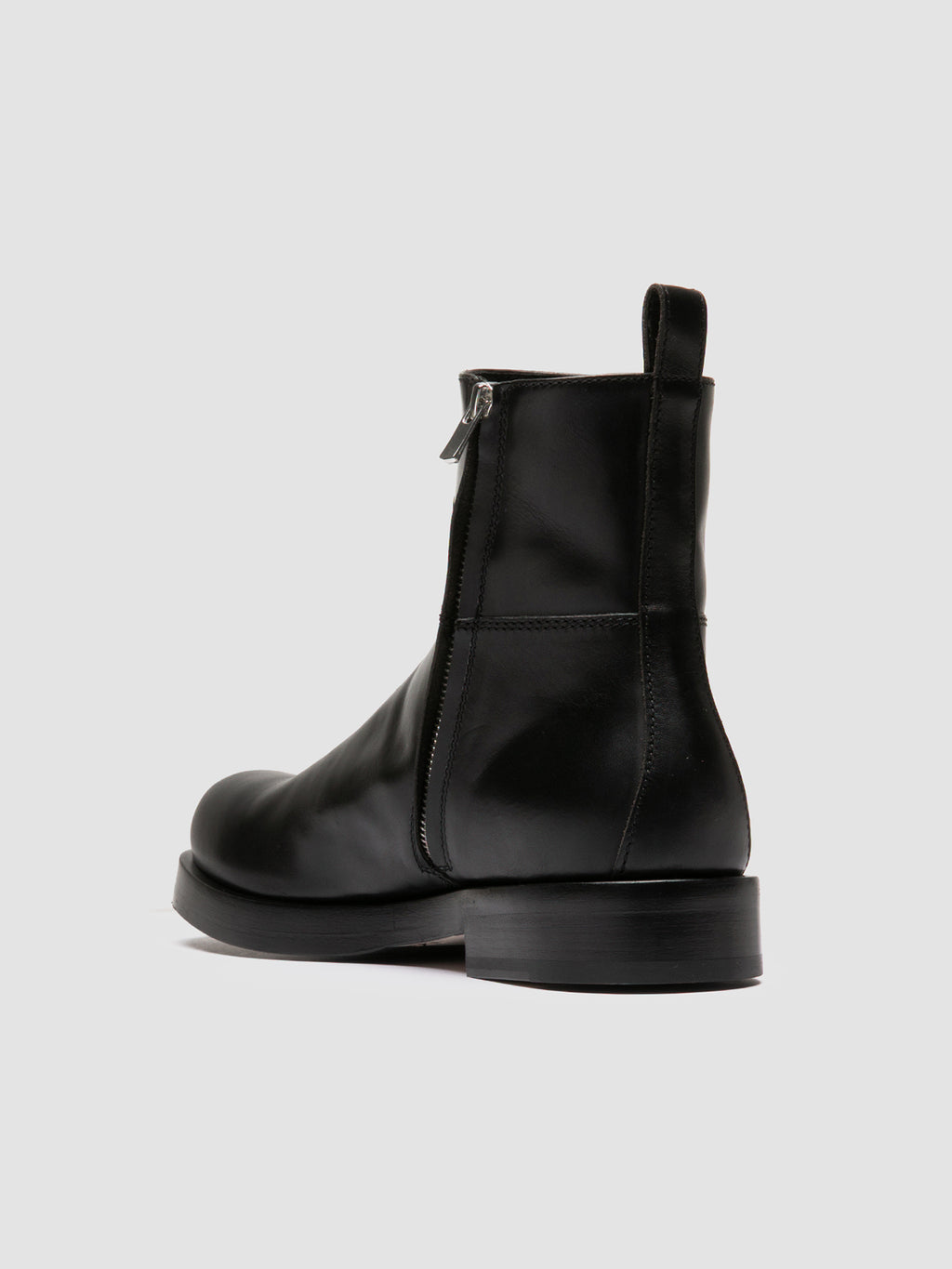 BULLA 003 - Black Leather Zipped Boots Officine Creative - 4