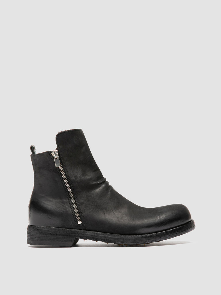 BULLA DD 105 – Schwarze Lederstiefel mit Reißverschluss