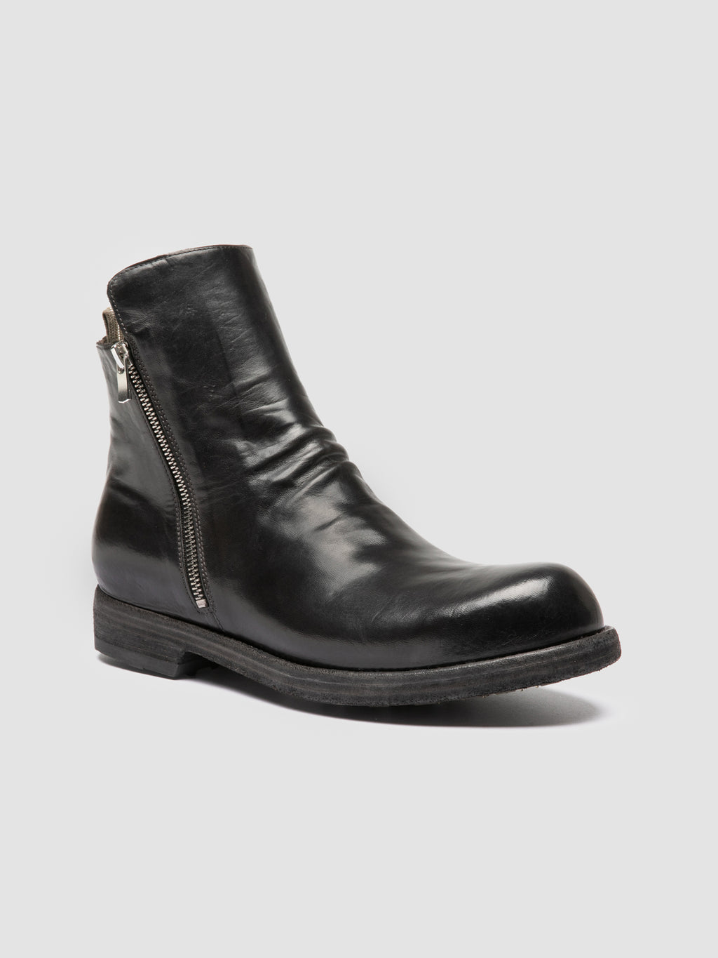 BULLA DD 105 - Black Leather Zipped Boots Officine Creative - 3