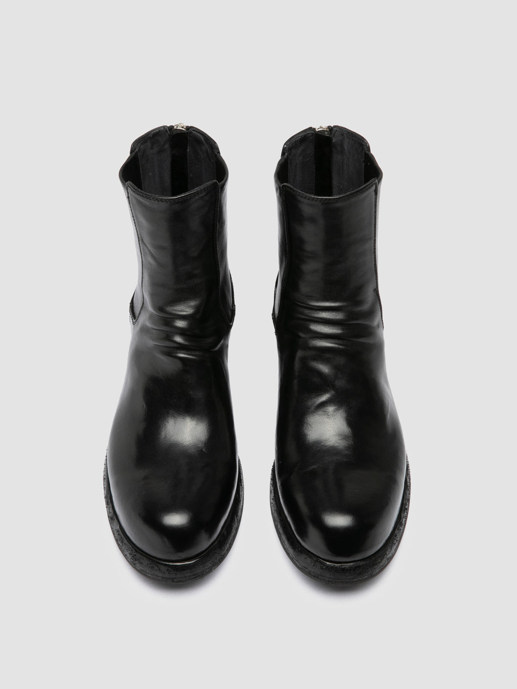 BULLA DD 304 - Black Leather Zipped Boots Officine Creative - 2