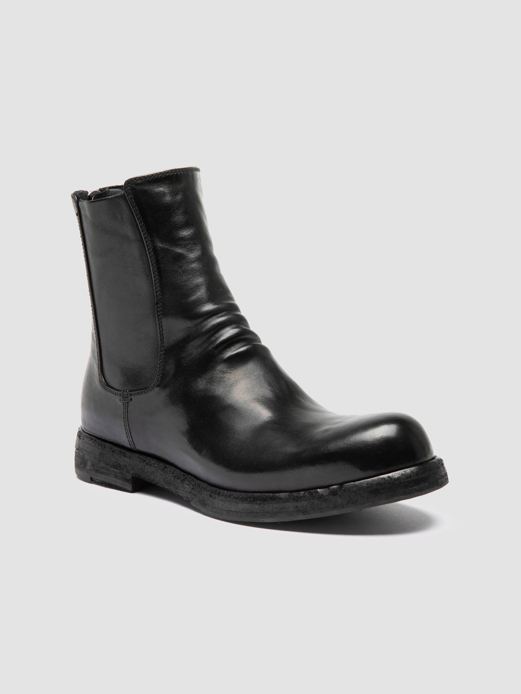 BULLA DD 304 - Black Leather Zipped Boots Officine Creative - 3