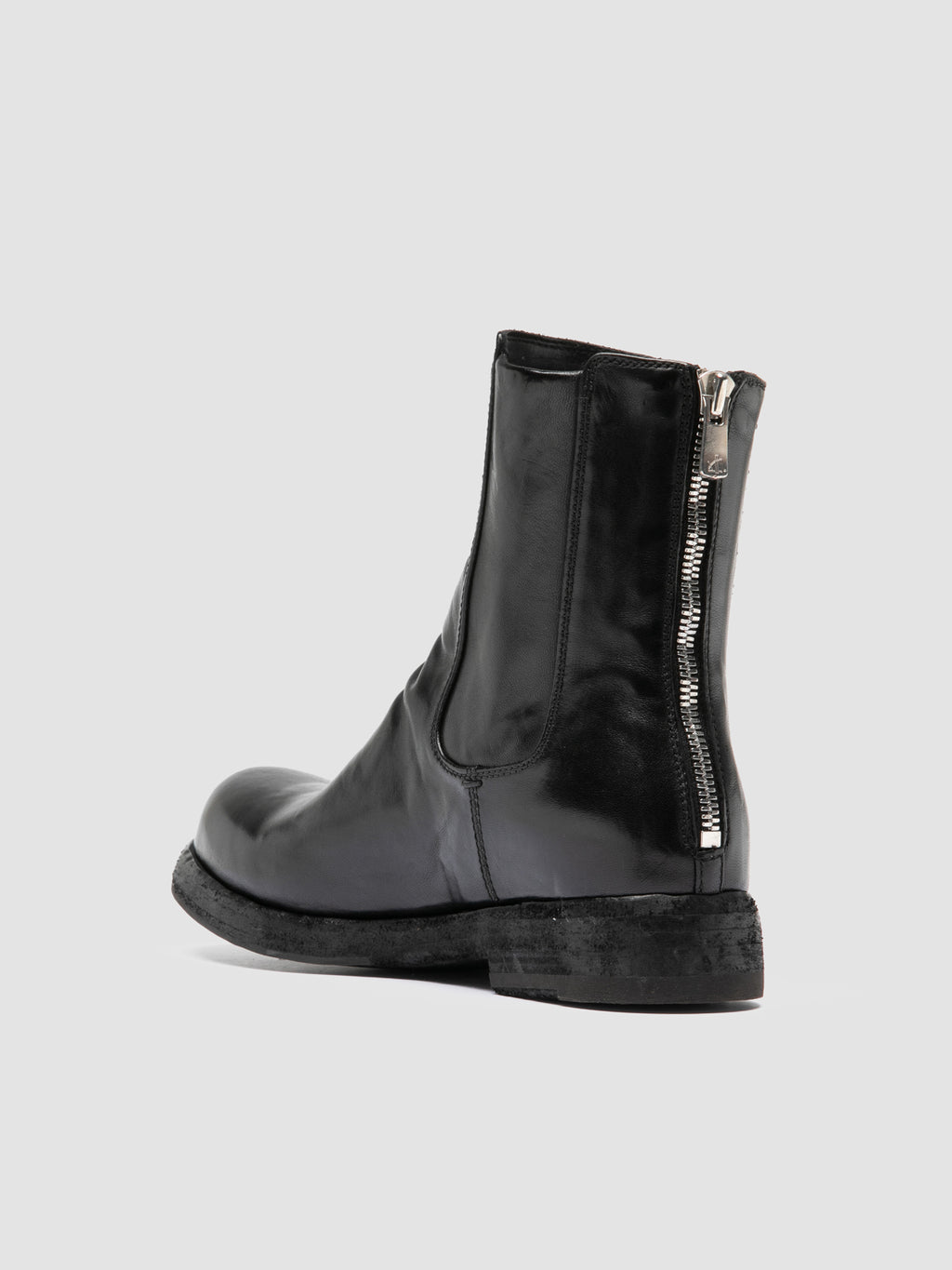BULLA DD 304 - Black Leather Zipped Boots Officine Creative - 4