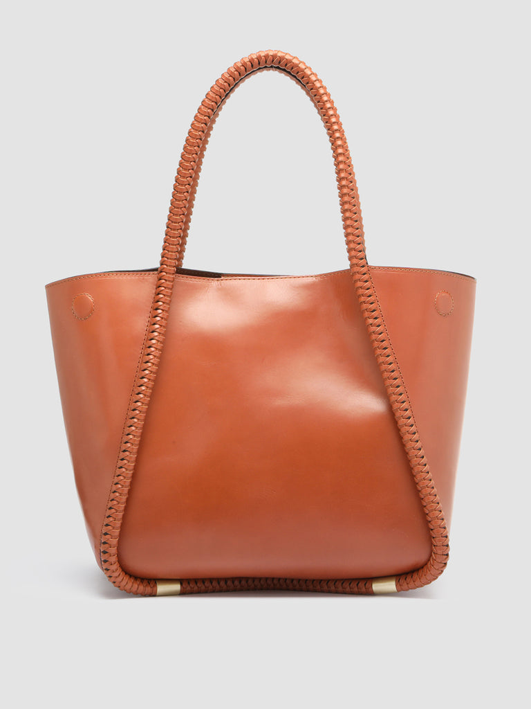 Women's Light Brown Leather Tote Bag: CABALA 102 – Officine Creative EU