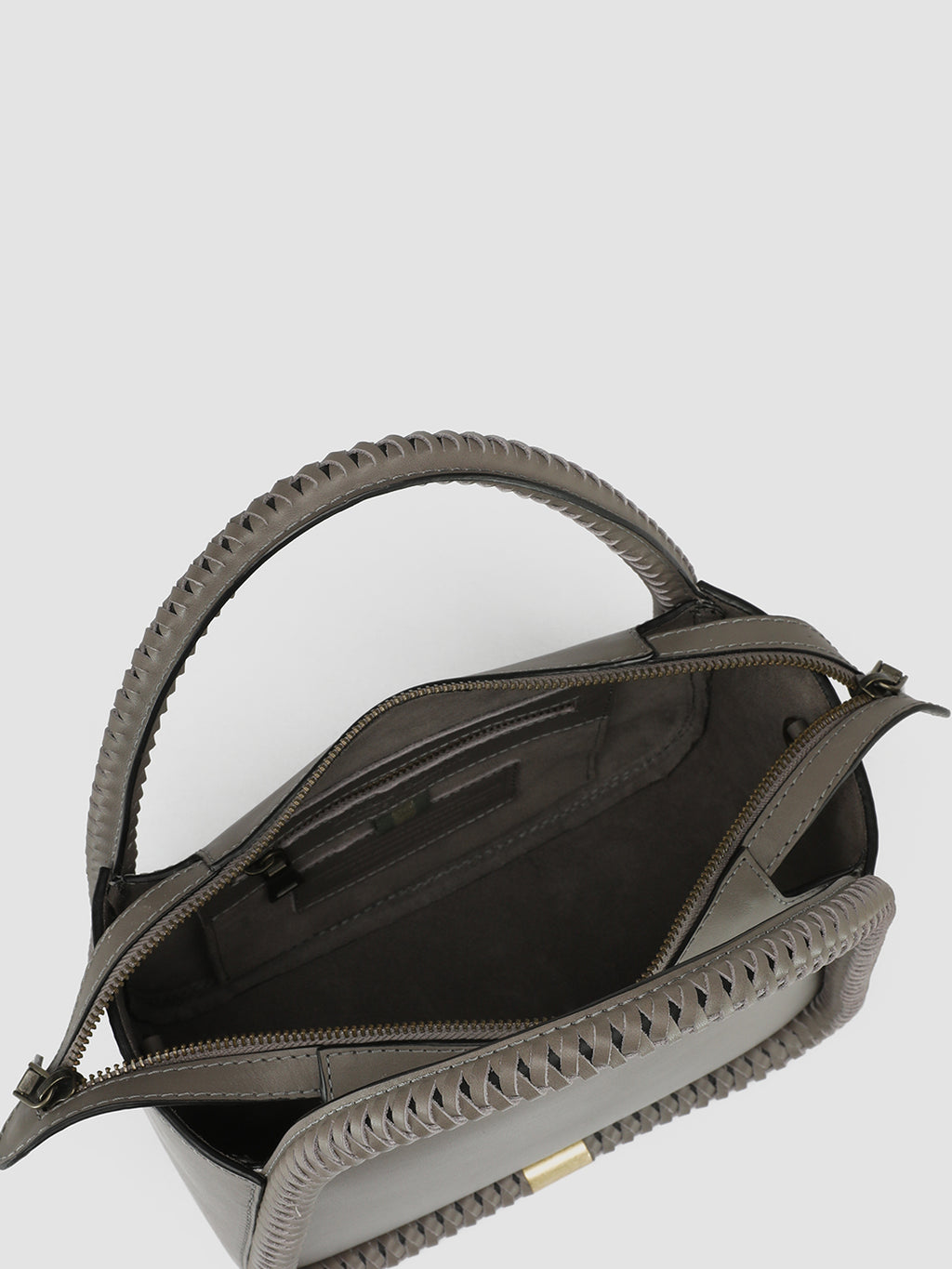 CABALA 107 - Grey Leather Bag  Officine Creative - 6