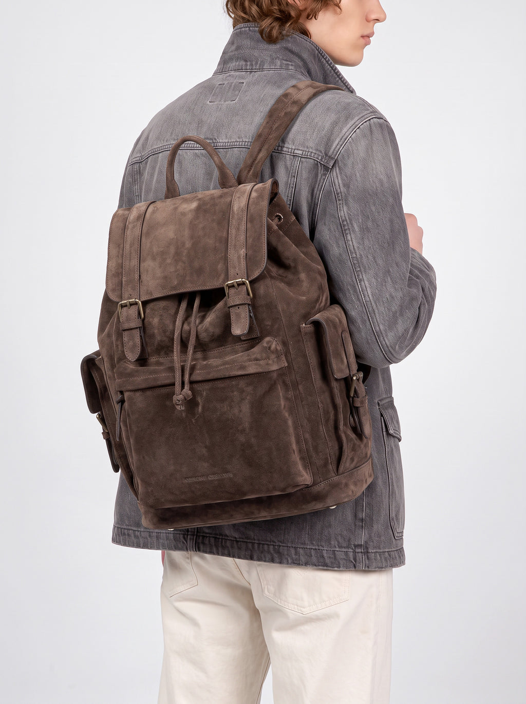 BOSTONIAN 003 - Brown Suede Backpack - image 2,side view