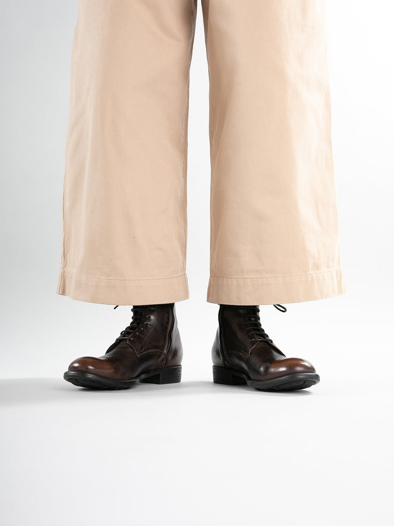 CALIXTE 002 - Black Zipped Leather Boots Women Officine Creative - 6
