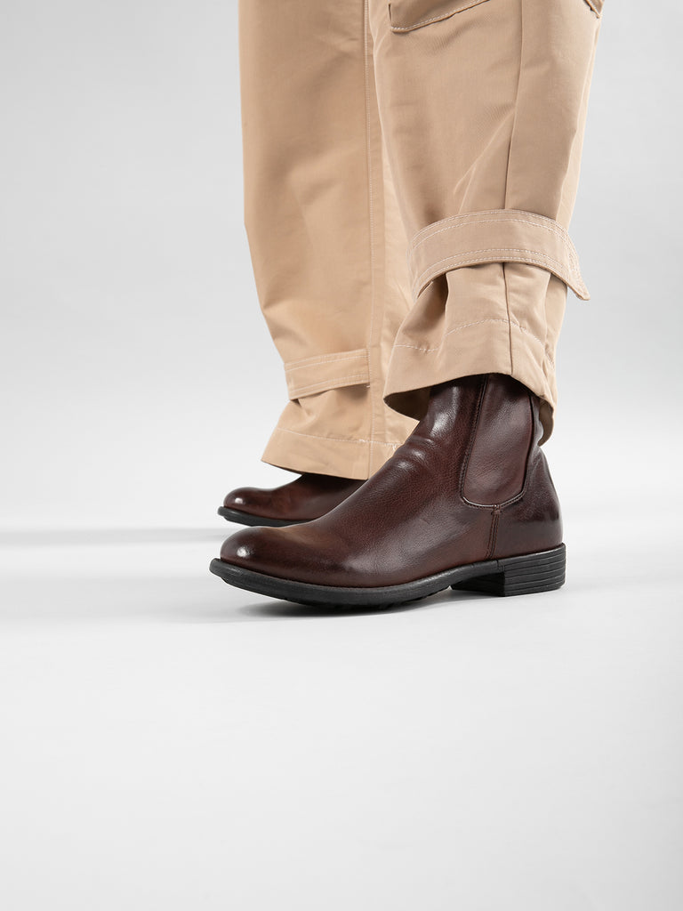 CALIXTE 049 - Brown Leather Zip Boots Women Officine Creative - 1