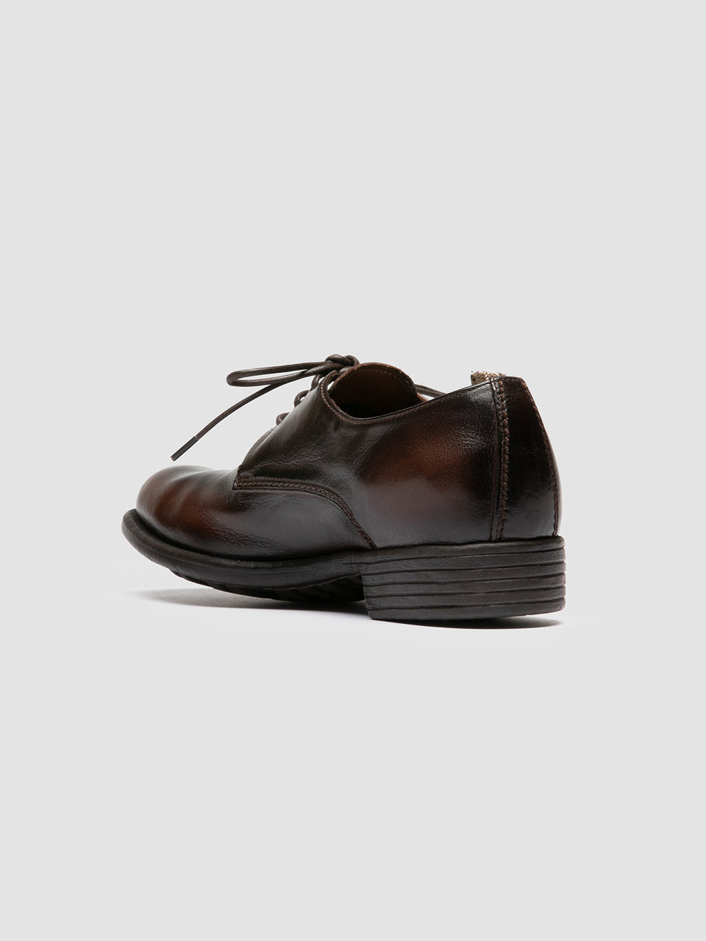 CALIXTE 068 - Brown Leather Derby Shoes