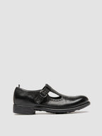 CALIXTE 071 - schwarze Lederschuhe mit T-Steg