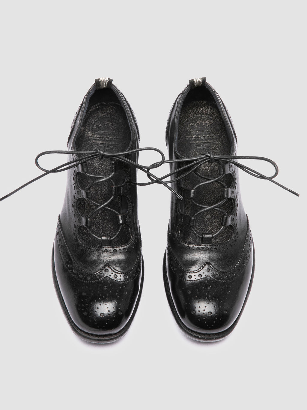 CALIXTE 079 - Black Leather Oxford Shoes