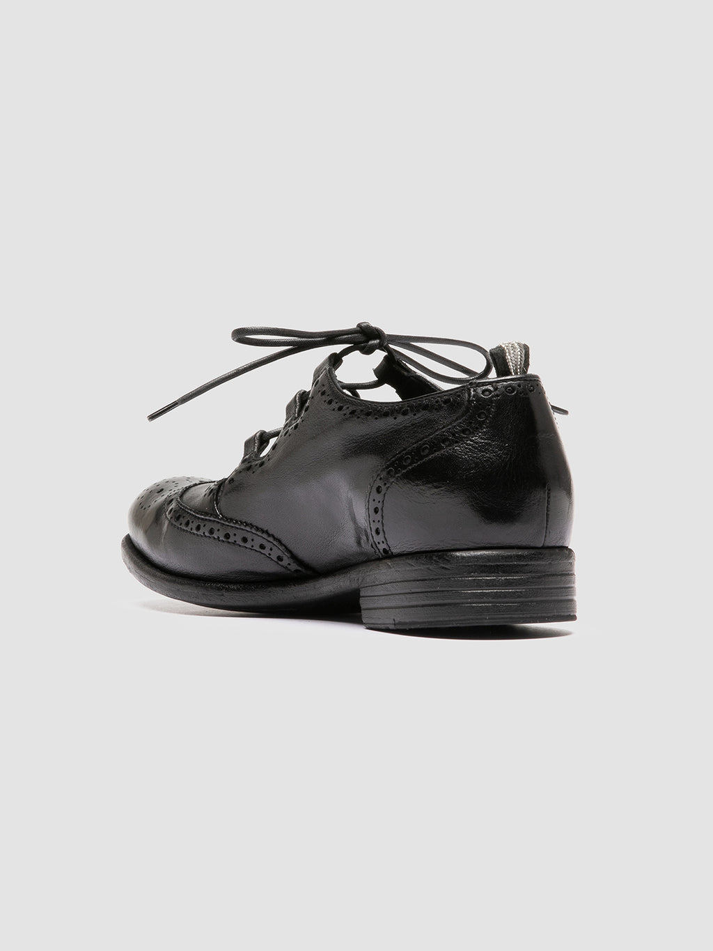 CALIXTE 079 - Black Leather Oxford Shoes