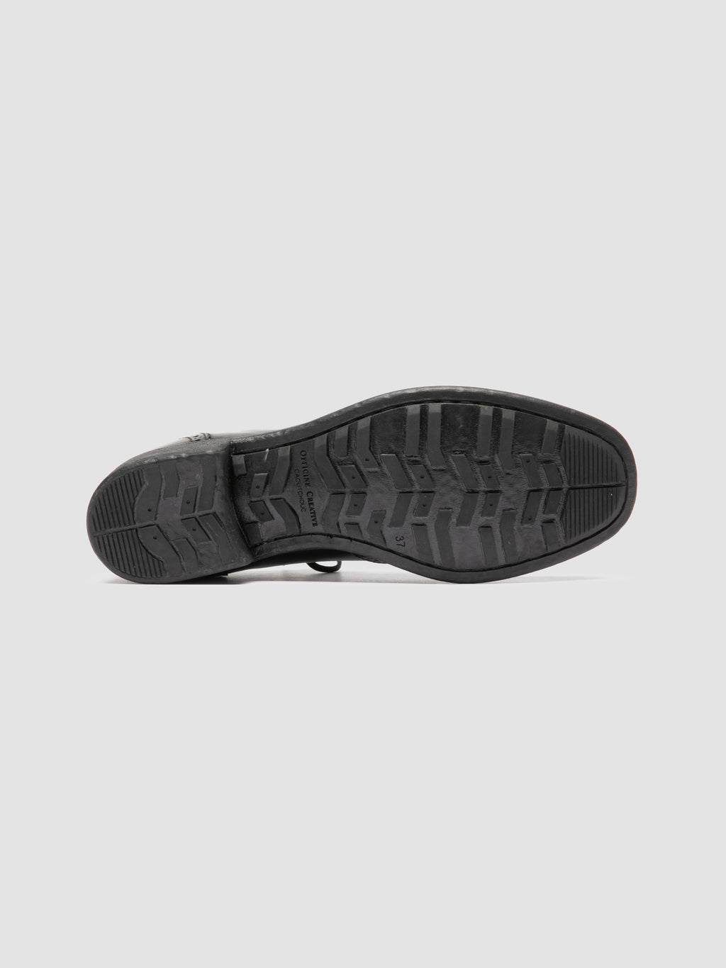 CALIXTE 084 - Black Leather Derby Shoes - image 5,side view