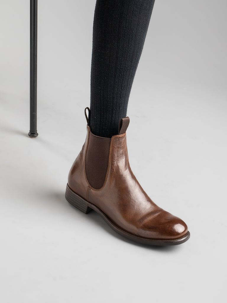 CALIXTE 004 - Burgundy Leather Chelsea Boots Women Officine Creative - 1