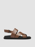 CHARRAT 006 - Braune Ledersandalen