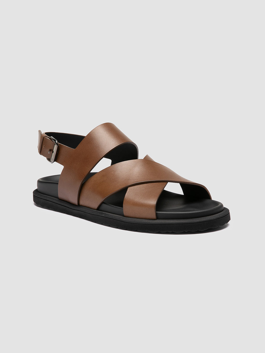 CHARRAT 006 - Brown Leather Sandals - image 3,side view