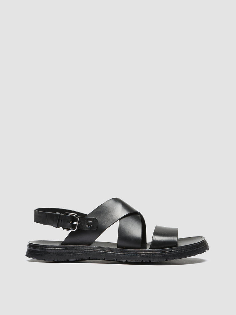 CHIOS 005 - Black Leather Sandals