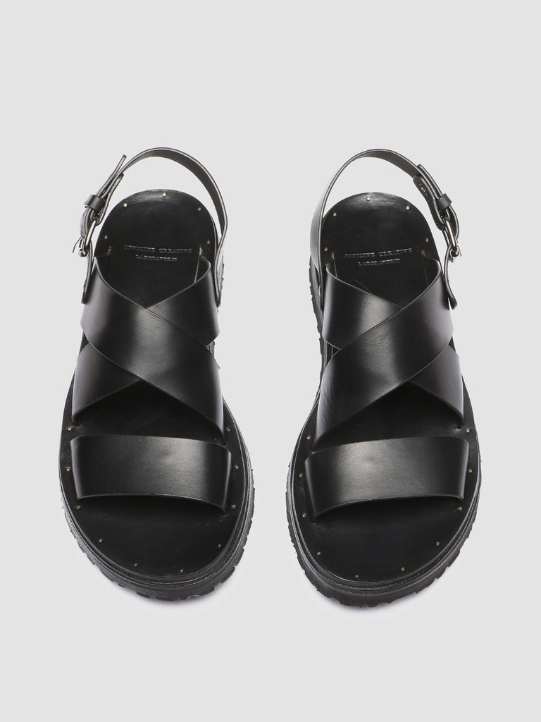CHIOS 005 - Black Leather Sandals