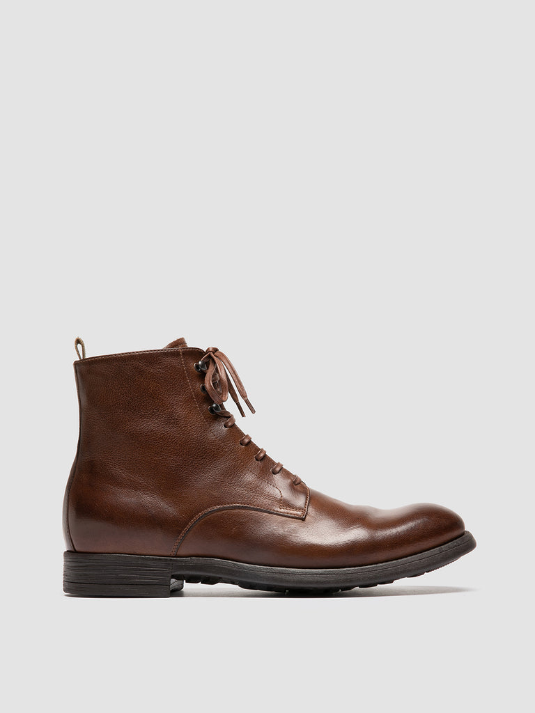 CHRONICLE 004 - Brown Leather Lace Up Boots men Officine Creative - 1